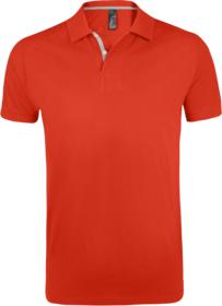 Рубашка поло мужская PORTLAND MEN 200 оранжевая купить оптом с нанесение логотипа в Санкт-Петербурге