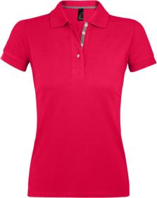 Рубашка поло женская PORTLAND WOMEN 200 красная купить оптом с нанесение логотипа в Санкт-Петербурге