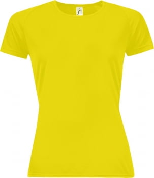 Футболка женская SPORTY WOMEN 140 желтый неон купить с нанесением логотипа оптом на заказ в интернет-магазине Санкт-Петербург