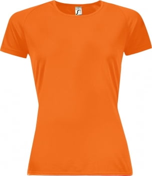 Футболка женская SPORTY WOMEN 140 оранжевый неон купить с нанесением логотипа оптом на заказ в интернет-магазине Санкт-Петербург