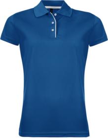 Рубашка поло женская PERFORMER WOMEN 180 ярко-синяя купить оптом с нанесение логотипа в Санкт-Петербурге