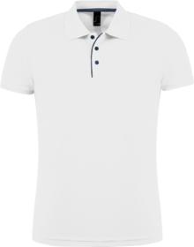 Рубашка поло мужская PERFORMER MEN 180 белая купить оптом с нанесение логотипа в Санкт-Петербурге