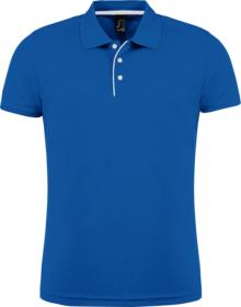 Рубашка поло мужская PERFORMER MEN 180 ярко-синяя купить оптом с нанесение логотипа в Санкт-Петербурге