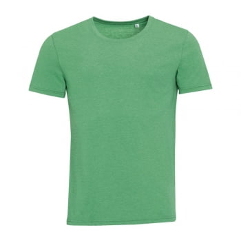 Футболка мужская MIXED MEN, зеленый меланж купить с нанесением логотипа оптом на заказ в интернет-магазине Санкт-Петербург