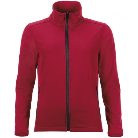 Куртка софтшелл женская RACE WOMEN красная купить с нанесением логотипа оптом на заказ в интернет-магазине Санкт-Петербург