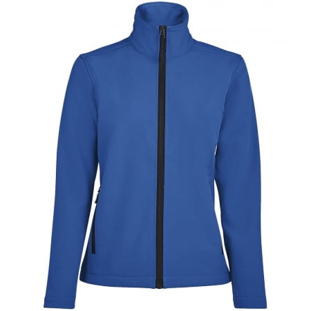 Куртка софтшелл женская RACE WOMEN ярко-синяя (royal) купить с нанесением логотипа оптом на заказ в интернет-магазине Санкт-Петербург
