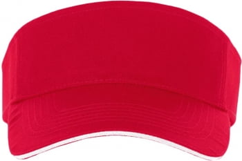 Козырек ACE, красный с белым купить с нанесением логотипа оптом на заказ в интернет-магазине Санкт-Петербург