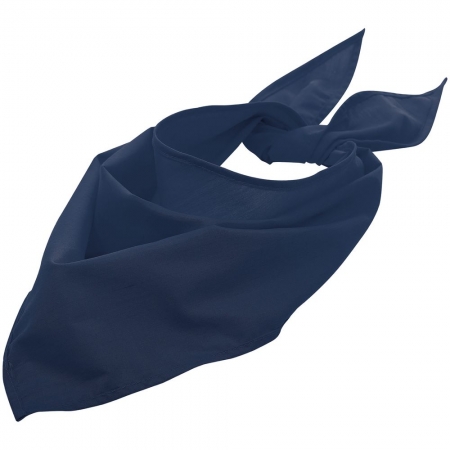 Шейный платок Bandana, темно-синий купить с нанесением логотипа оптом на заказ в интернет-магазине Санкт-Петербург