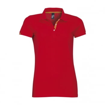 Рубашка поло PATRIOT WOMEN красная купить с нанесением логотипа оптом на заказ в интернет-магазине Санкт-Петербург