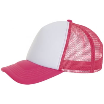 Бейсболка BUBBLE, розовый неон с белым купить с нанесением логотипа оптом на заказ в интернет-магазине Санкт-Петербург