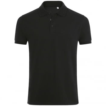 Рубашка поло мужская PHOENIX MEN, черная купить с нанесением логотипа оптом на заказ в интернет-магазине Санкт-Петербург