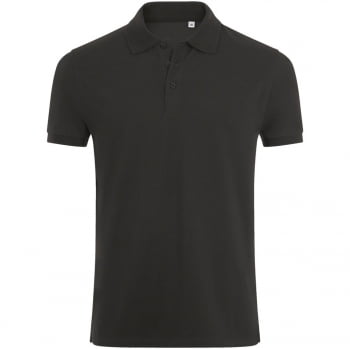 Рубашка поло мужская PHOENIX MEN, черный меланж купить с нанесением логотипа оптом на заказ в интернет-магазине Санкт-Петербург
