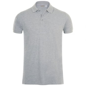 Рубашка поло мужская PHOENIX MEN, серый меланж купить с нанесением логотипа оптом на заказ в интернет-магазине Санкт-Петербург