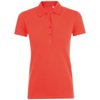 Рубашка поло женская PHOENIX WOMEN, красная купить с нанесением логотипа оптом на заказ в интернет-магазине Санкт-Петербург