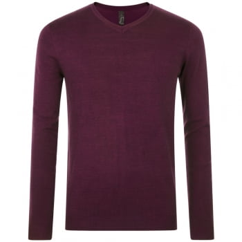 Пуловер мужской GLORY MEN, бордовый купить с нанесением логотипа оптом на заказ в интернет-магазине Санкт-Петербург