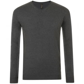 Пуловер мужской GLORY MEN, черный меланж купить с нанесением логотипа оптом на заказ в интернет-магазине Санкт-Петербург