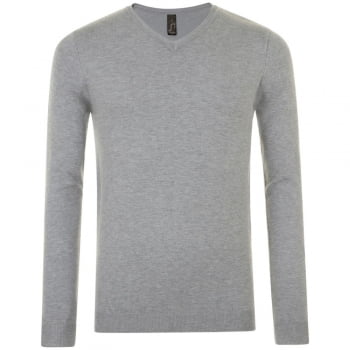 Пуловер мужской GLORY MEN, серый меланж купить с нанесением логотипа оптом на заказ в интернет-магазине Санкт-Петербург