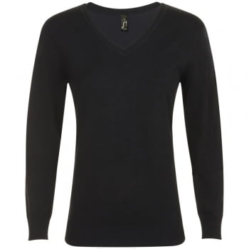Пуловер женский GLORY WOMEN, черный купить с нанесением логотипа оптом на заказ в интернет-магазине Санкт-Петербург