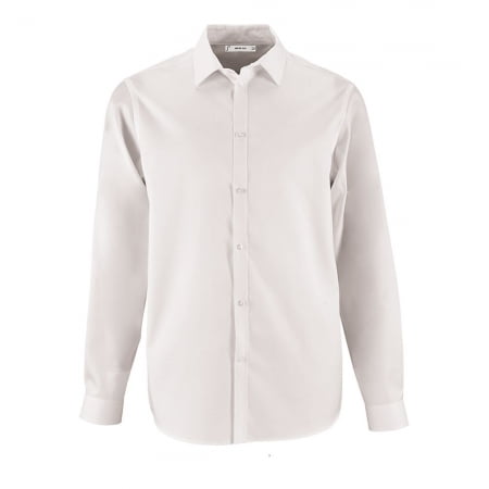 Рубашка мужская BRODY MEN белая купить с нанесением логотипа оптом на заказ в интернет-магазине Санкт-Петербург