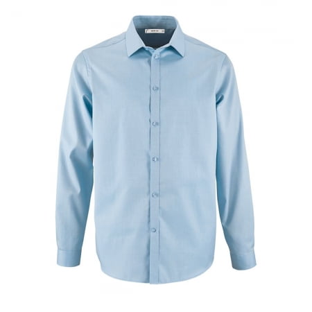 Рубашка мужская BRODY MEN голубая купить с нанесением логотипа оптом на заказ в интернет-магазине Санкт-Петербург