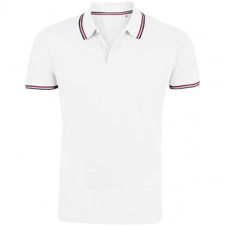 Рубашка поло мужская Prestige Men, белая купить с нанесением логотипа оптом на заказ в интернет-магазине Санкт-Петербург