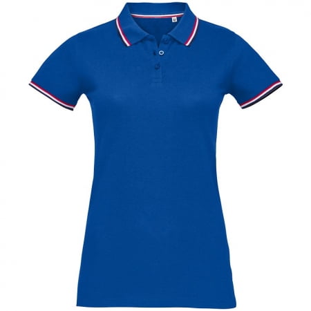 Рубашка поло женская Prestige Women, ярко-синяя купить с нанесением логотипа оптом на заказ в интернет-магазине Санкт-Петербург