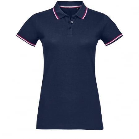 Рубашка поло женская Prestige Women, темно-синяя купить с нанесением логотипа оптом на заказ в интернет-магазине Санкт-Петербург