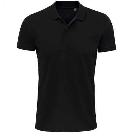 Рубашка поло мужская Planet Men, черная купить с нанесением логотипа оптом на заказ в интернет-магазине Санкт-Петербург