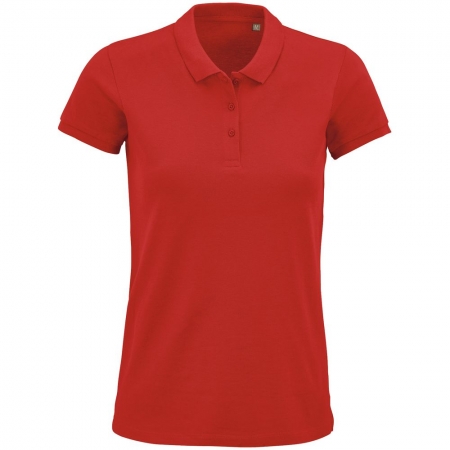 Рубашка поло женская Planet Women, красная купить с нанесением логотипа оптом на заказ в интернет-магазине Санкт-Петербург