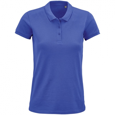 Рубашка поло женская Planet Women, ярко-синяя купить с нанесением логотипа оптом на заказ в интернет-магазине Санкт-Петербург