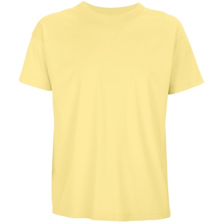Футболка оверсайз мужская Boxy Men, светло-желтая купить с нанесением логотипа оптом на заказ в интернет-магазине Санкт-Петербург