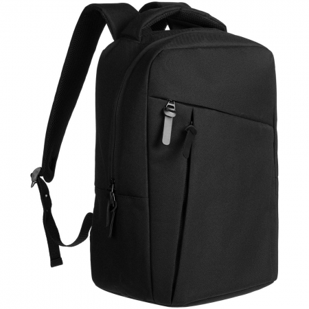 Рюкзак для ноутбука Onefold, черный купить с нанесением логотипа оптом на заказ в интернет-магазине Санкт-Петербург