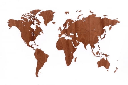 Деревянная карта мира World Map Wall Decoration Exclusive, красное дерево купить с нанесением логотипа оптом на заказ в интернет-магазине Санкт-Петербург
