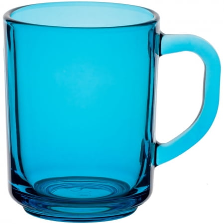 Кружка Enjoy, голубая купить с нанесением логотипа оптом на заказ в интернет-магазине Санкт-Петербург