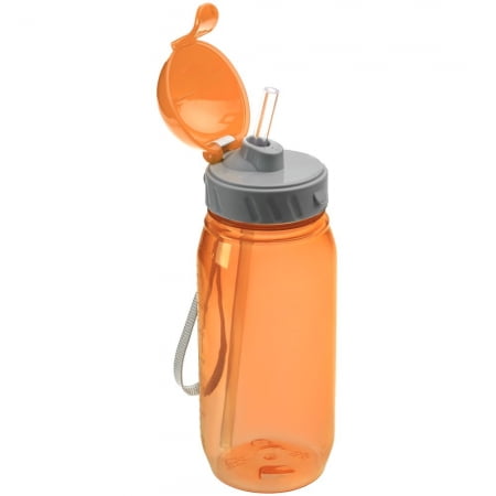 Бутылка для воды Aquarius, оранжевая купить с нанесением логотипа оптом на заказ в интернет-магазине Санкт-Петербург