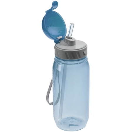 Бутылка для воды Aquarius, синяя купить с нанесением логотипа оптом на заказ в интернет-магазине Санкт-Петербург