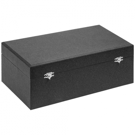 Коробка Charcoal, черная купить с нанесением логотипа оптом на заказ в интернет-магазине Санкт-Петербург