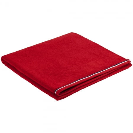 Полотенце Athleisure Medium, красное купить с нанесением логотипа оптом на заказ в интернет-магазине Санкт-Петербург