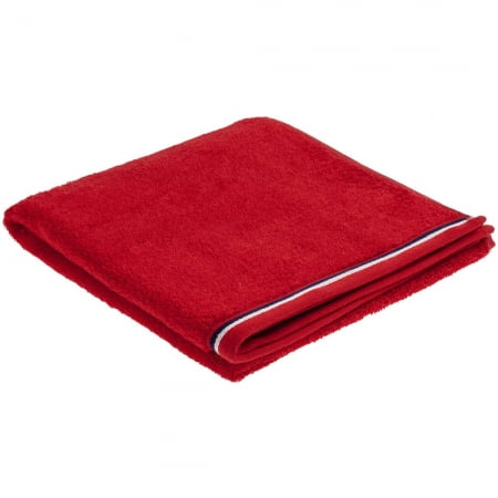 Полотенце Athleisure Large, красное купить с нанесением логотипа оптом на заказ в интернет-магазине Санкт-Петербург