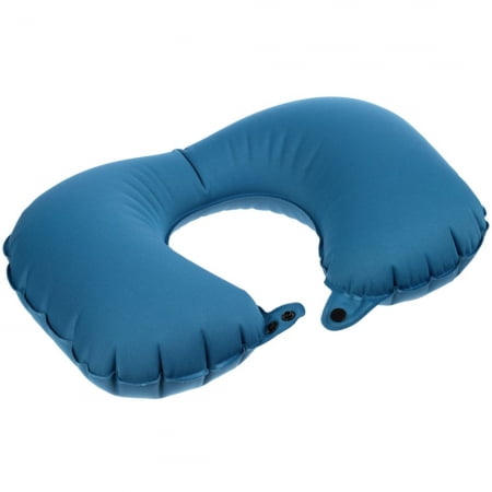 Дорожная подушка Pumpe, синяя купить с нанесением логотипа оптом на заказ в интернет-магазине Санкт-Петербург