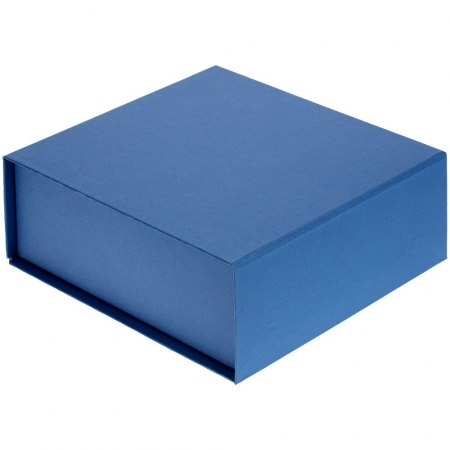 Коробка Flip Deep, синяя матовая купить с нанесением логотипа оптом на заказ в интернет-магазине Санкт-Петербург