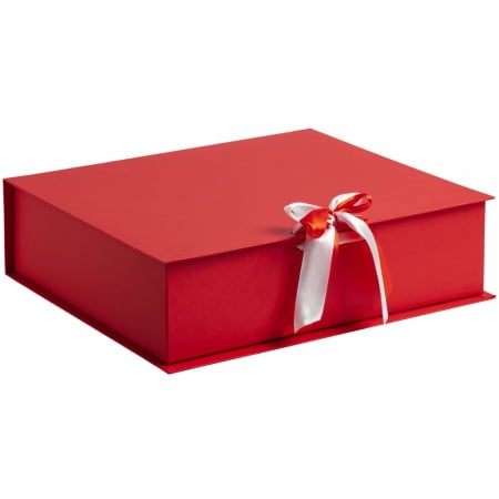 Коробка на лентах Tie Up, красная купить с нанесением логотипа оптом на заказ в интернет-магазине Санкт-Петербург