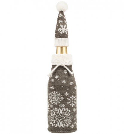 Чехол на бутылку Snow Fairy, серый купить с нанесением логотипа оптом на заказ в интернет-магазине Санкт-Петербург