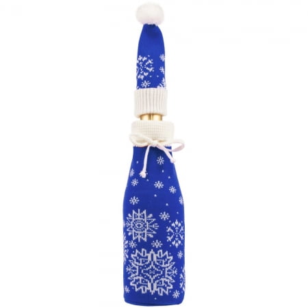 Чехол на бутылку Snow Fairy, синий (василек) купить с нанесением логотипа оптом на заказ в интернет-магазине Санкт-Петербург