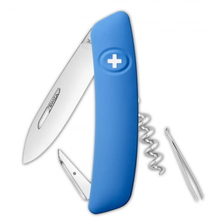 Швейцарский нож D01, синий купить с нанесением логотипа оптом на заказ в интернет-магазине Санкт-Петербург