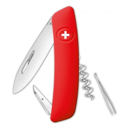 Швейцарский нож D01, красный купить с нанесением логотипа оптом на заказ в интернет-магазине Санкт-Петербург