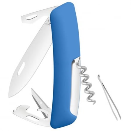 Швейцарский нож D03, синий купить с нанесением логотипа оптом на заказ в интернет-магазине Санкт-Петербург