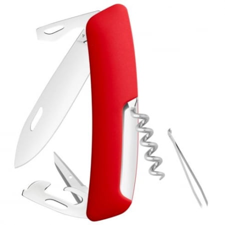Швейцарский нож D03, красный купить с нанесением логотипа оптом на заказ в интернет-магазине Санкт-Петербург