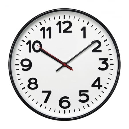 Часы настенные ChronoTop, черные купить с нанесением логотипа оптом на заказ в интернет-магазине Санкт-Петербург