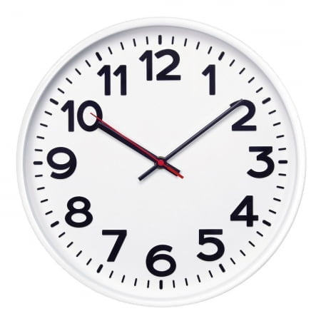 Часы настенные ChronoTop, белые купить с нанесением логотипа оптом на заказ в интернет-магазине Санкт-Петербург